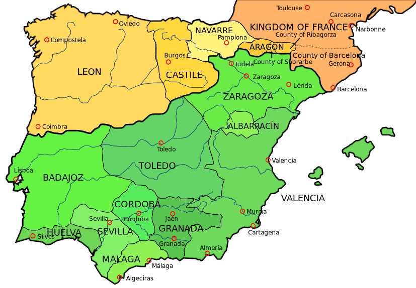 Peta Iberia di tahun 1037
