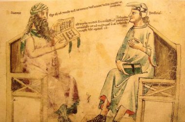 Perdebatan imajiner antara Averroes dan filsuf abad ketiga Porphyry. Averroes merupakan salah satu tokoh berpengaruh pada sejarah ilmu kesehatan di dunia.